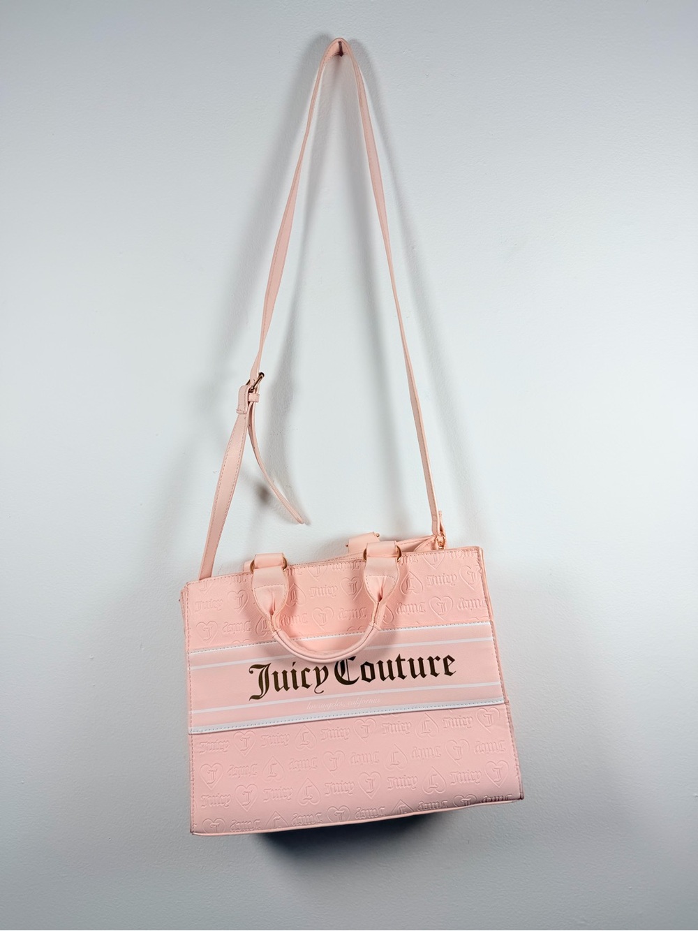 Juicy Couture Light Pink Embossed Logo Tote